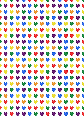 Colorful Hearts Pattern