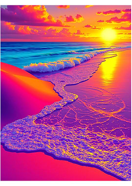 Colorful Beach Sunset