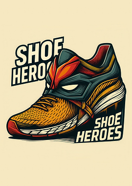 Shoe Hero Cartoon Illustration