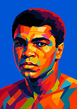Muhammad Ali Pop Wpap Art Portrait