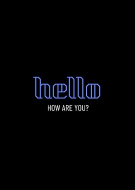 Hello How Are You Text Art