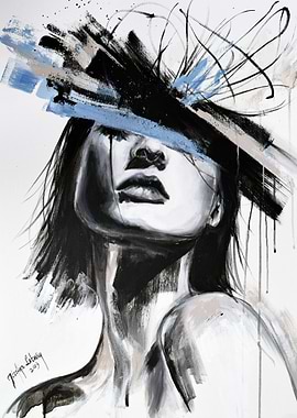 Abstract Portrait Modern Woman