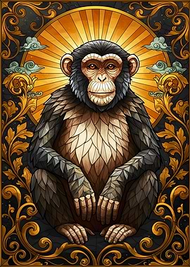 Ornate Monkey Portrait