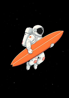Astronaut Surfer in Space