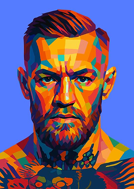 Conor McGregor Wpap Pop Art Portrait