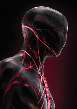 Humanoid with Red Veins