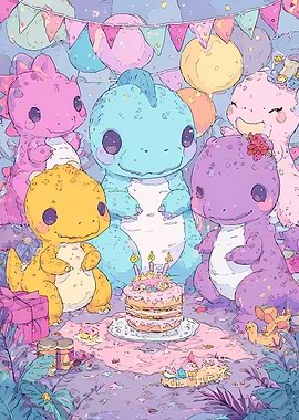 Cute Dinosaur Birthday Party
