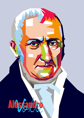 Alessandro Volta Pop Art Portrait