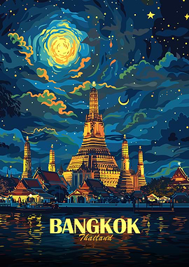 Bangkok Thailand Nightscape