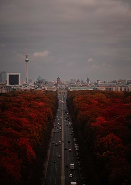 Berlins skyline in autumn