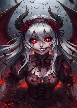 The Crimson-Eyed Demon Girl