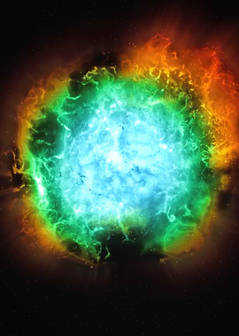 Colorful Nebula Explosion in Space