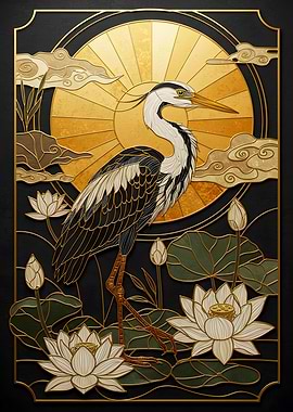 Kintsugi Heron