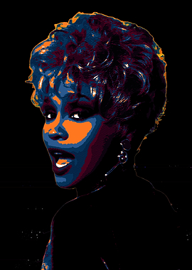 Whitney Houston Pop Art Portrait