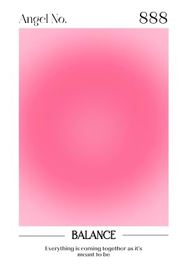Angel Number 888 Balance Pink Gradient