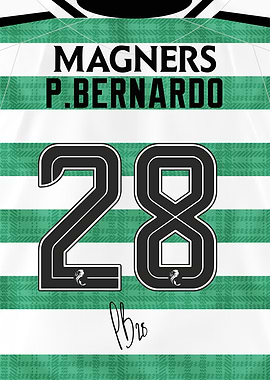 Paulo Bernardo Celtic 2025/26 Signed Shirt Jersey 28