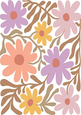 Floral Pattern with Pastel Colors