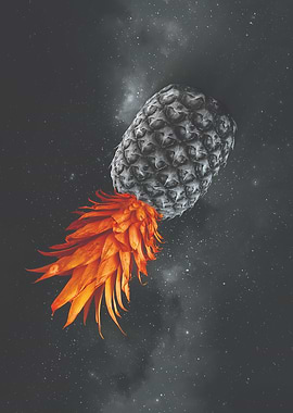 Pineapple Rocket in Space