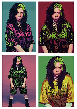 Billie Eilish Portrait Collage