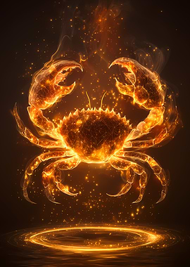 Glowing Crab Digital Art