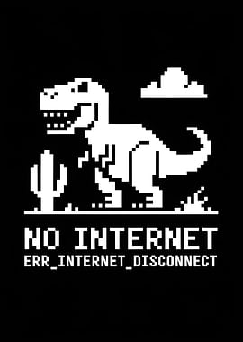 No Internet Dinosaur Pixel Art