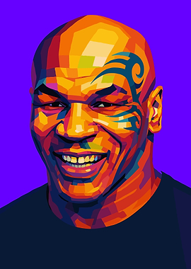 Mike Tyson Pop Art Portrait Wpap
