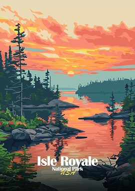 Isle Royale National Park Sunset
