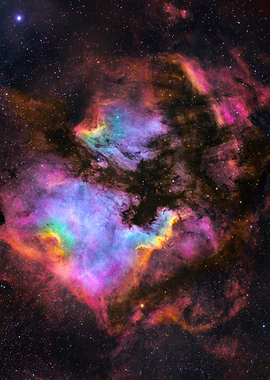 Colorful Nebula in Deep Space