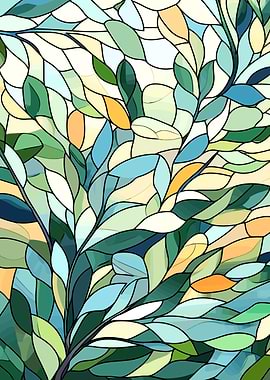 Stained Glass Leaves