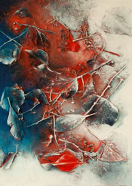 Abstract Leaves Texture Painting