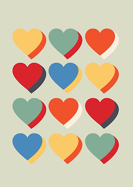 Retro Heart Pattern