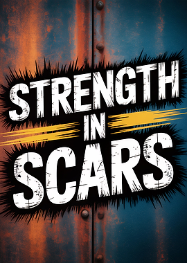 Strength in Scars Motivational Graphic
