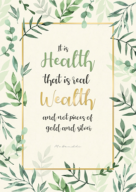 Inspirational Quote About Health from Gandhi