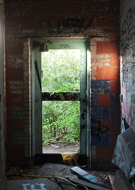 Abandoned Doorway to Nature