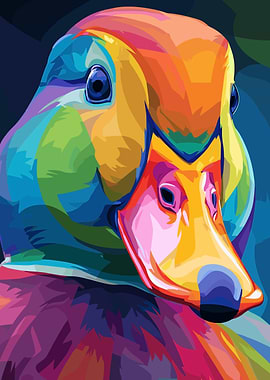 Colorful Duck Portrait