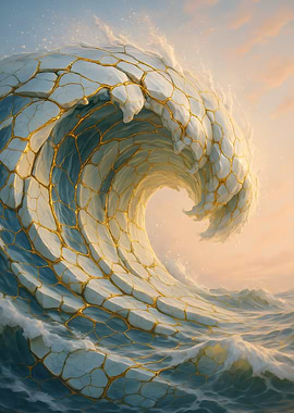 Kintsugi Wave at Dawn
