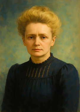Historic Icon Marie Curie Portrait