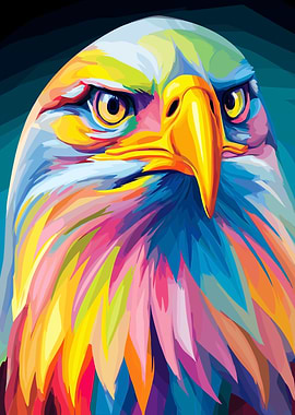 Colorful Eagle Portrait