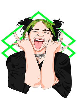 Billie Eilish Digital Art Portrait