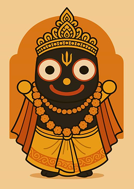 Jagannath Cartoon Illustration