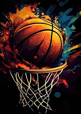 Basketball Splash Art