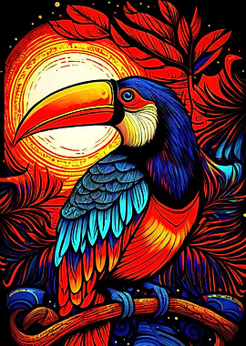 Colorful Toucan Branch