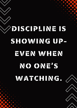 Discipline Grit Quote – Gym Motivation Poster