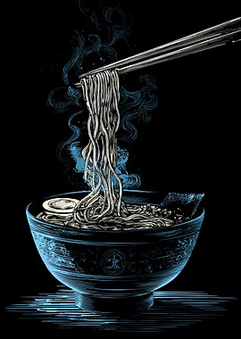 Ramen Bowl with Chopsticks