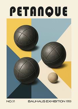 Petanque Mid Century Bauhaus