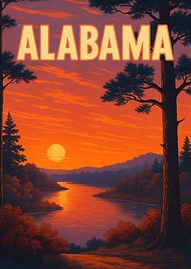 Alabama Sunset Landscape