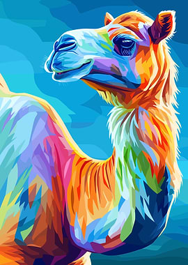 Colorful Camel Portrait