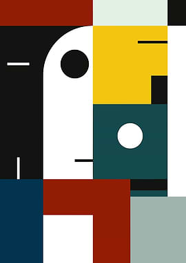 Abstract Geometric Face Portrait