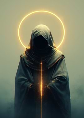 Hooded Figure with Halo