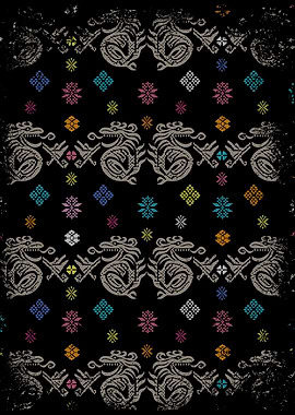Traditional Bali Batik Seamless Pattern
